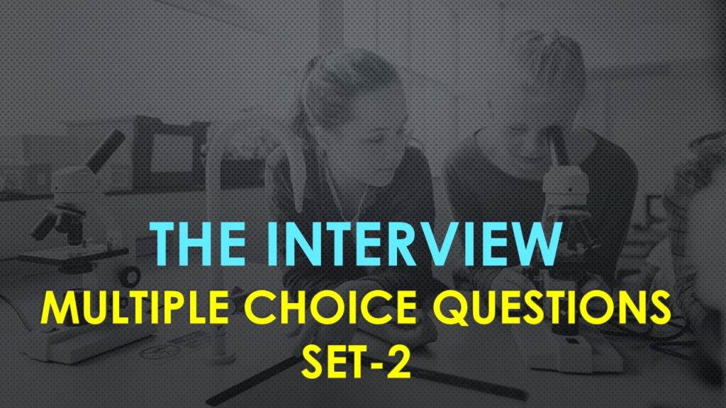 MCQ Questions Class 12 English The Interview-2