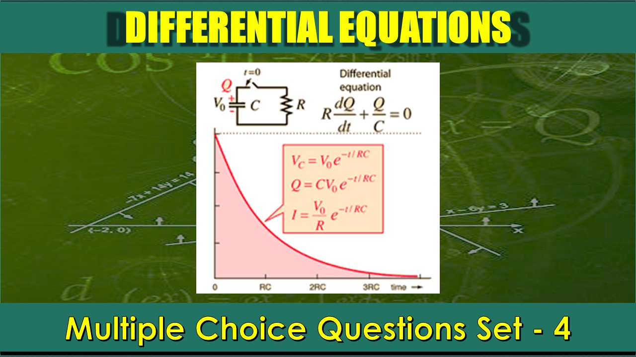 MCQ Questions Class 12 Differential Equations - 4