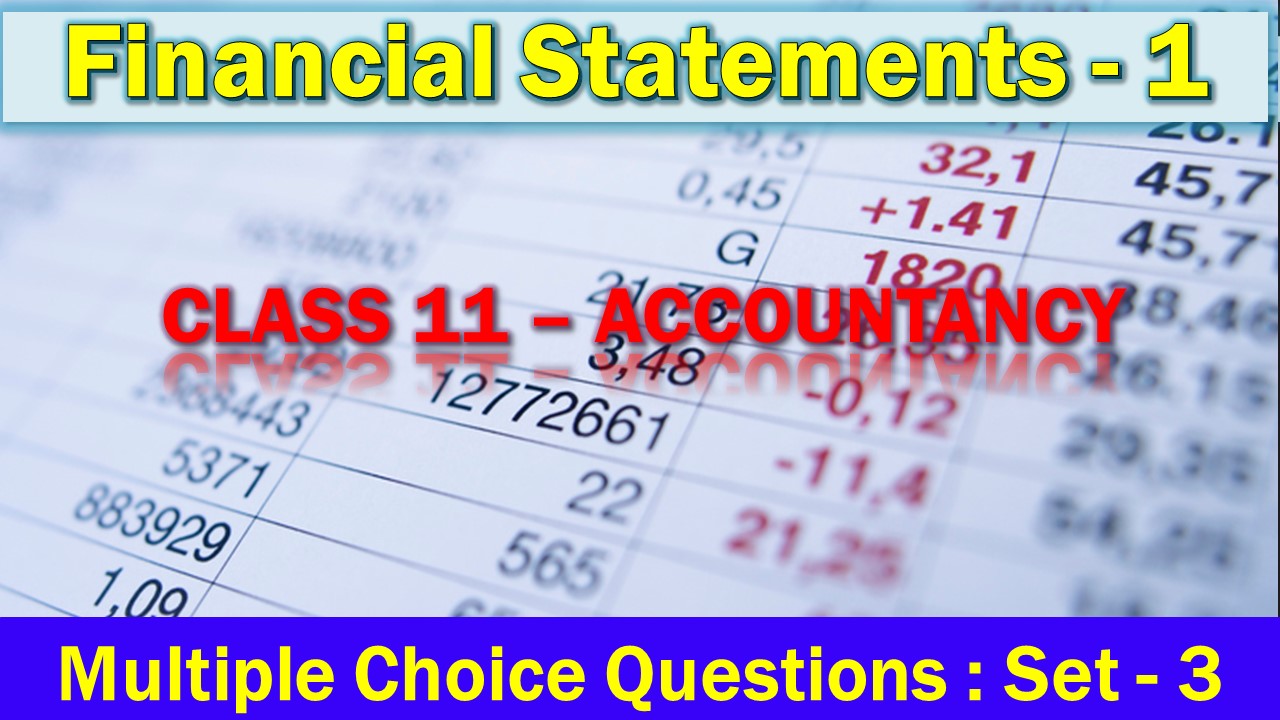 MCQ Questions Class 11 Financial Statements-1-3