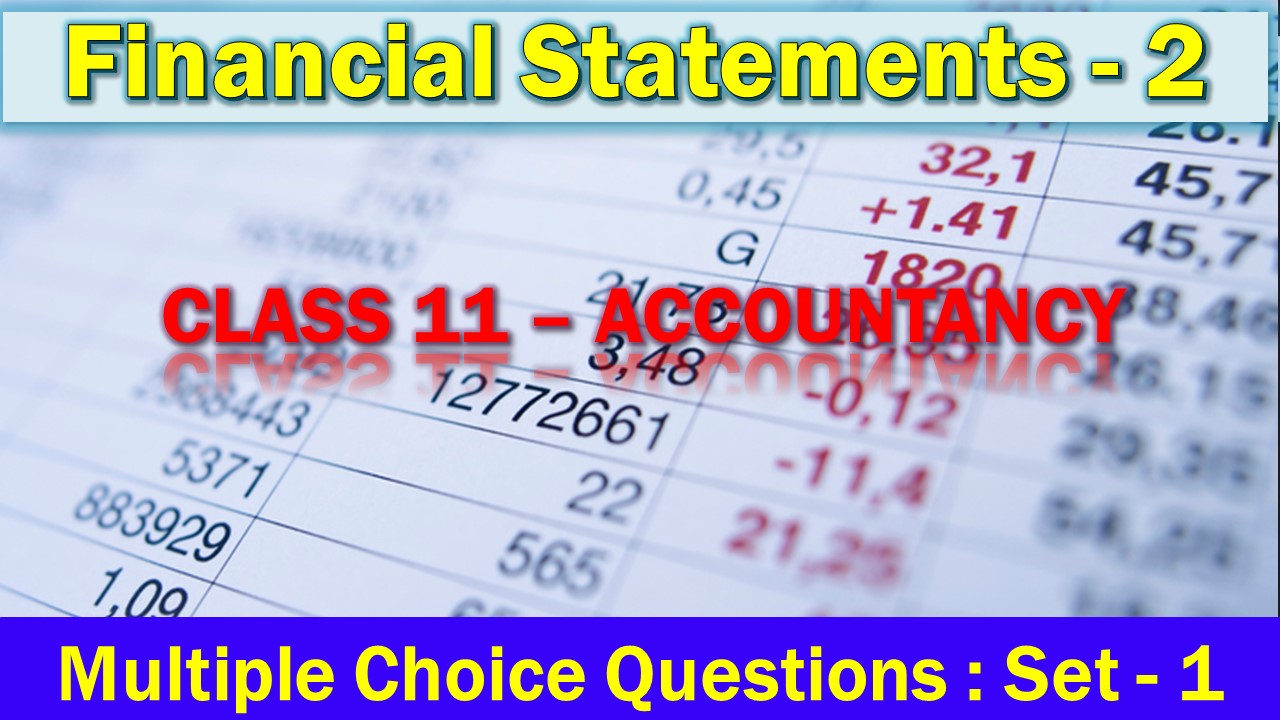 MCQ Questions Class 11 Financial Statements 2-1