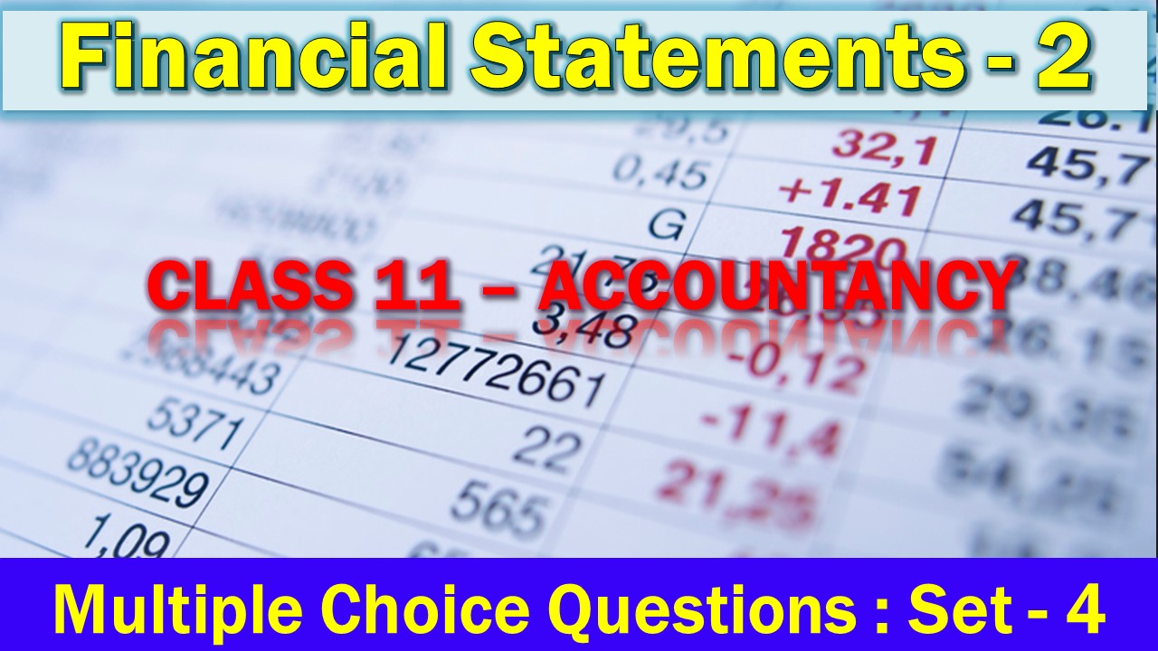 MCQ Questions Class 11 Financial Statements 2-4