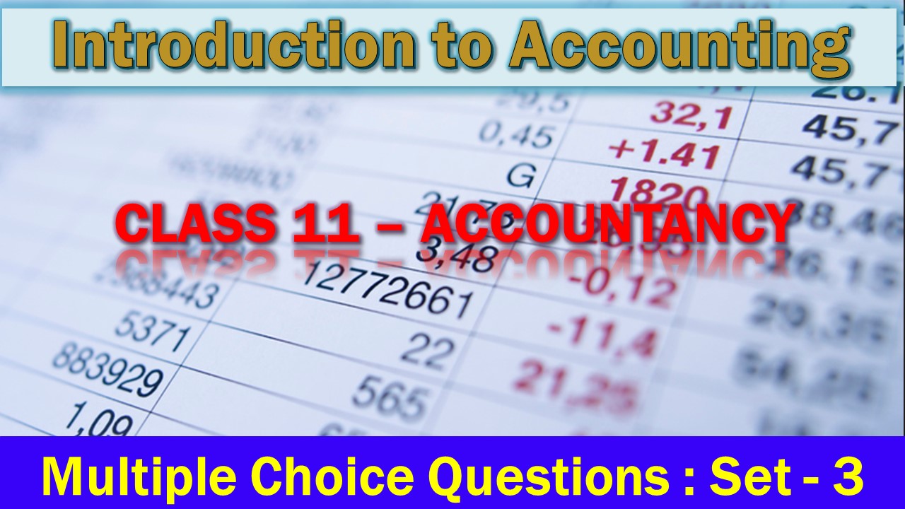 MCQ Questions Class 11 Introduction to Accounting-3