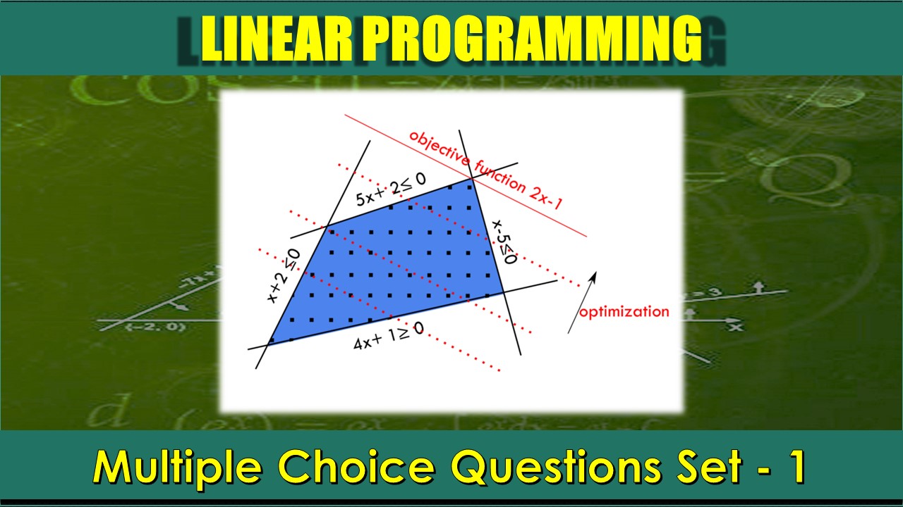 MCQ Questions Class 12 Linear Programming-1