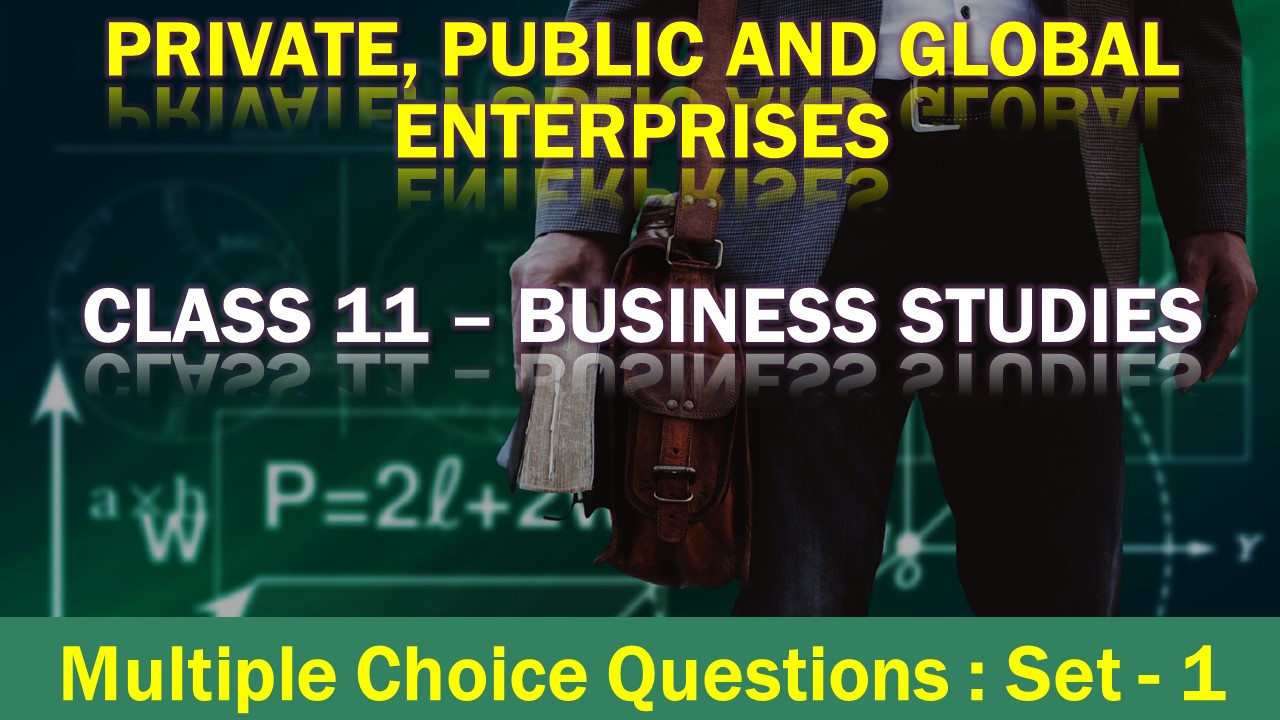 MCQ Questions Class 12 Private, Public and Global Enterprises-1