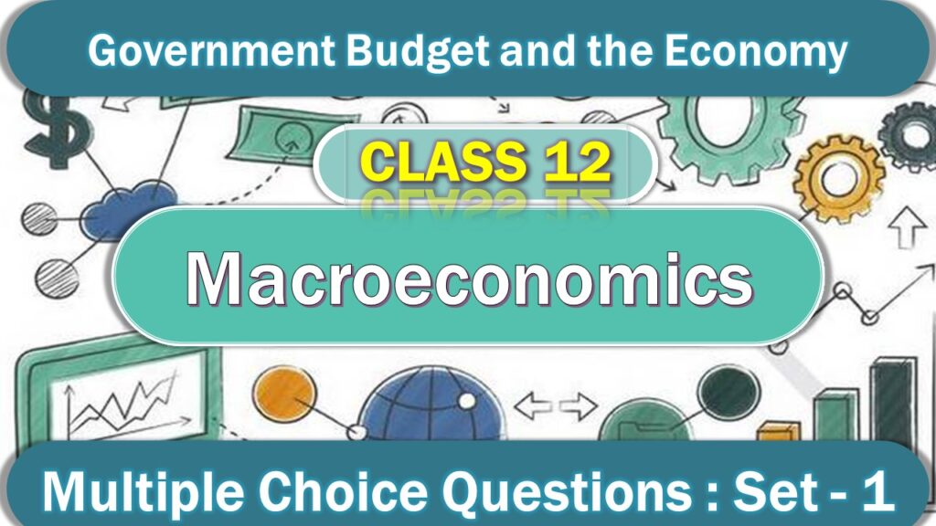 MCQ Questions Class 12 Government Budget and the Economy (1)