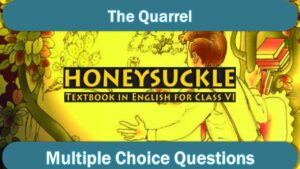 Class 6 English MCQ The Quarrel