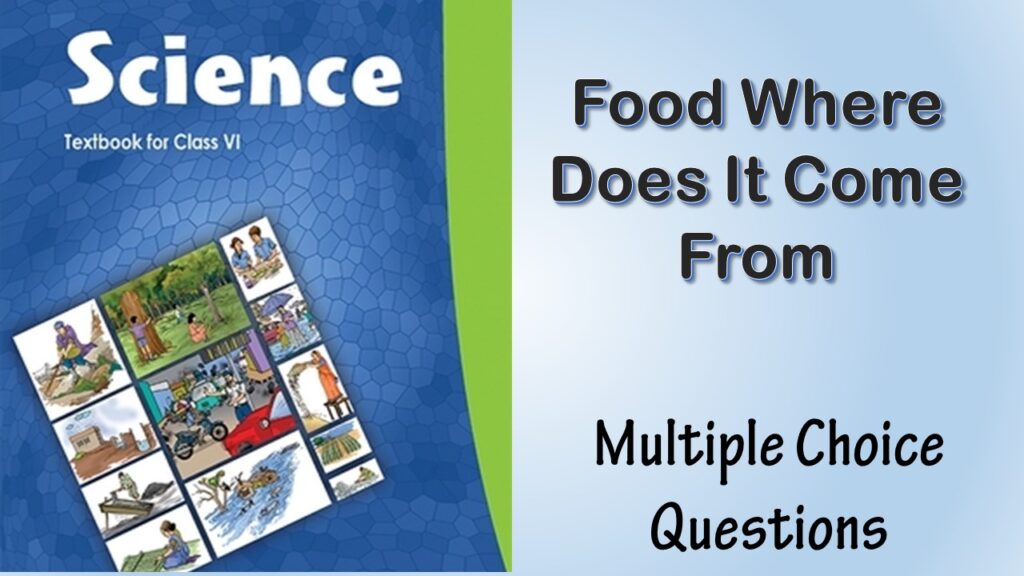 MCQ NCERT Class 6 Chapter 1 Food Where Does It Come From