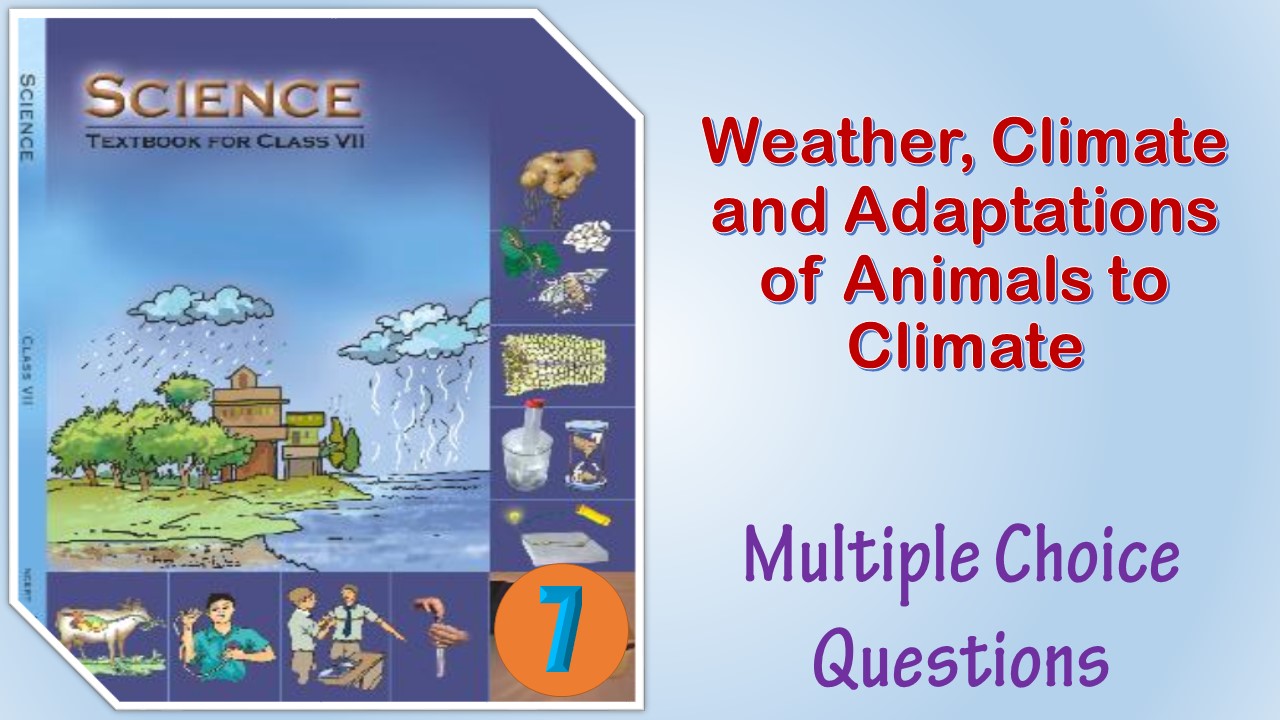 MCQ NCERT Class 7 Science Chapter 7 Weather, Climate and Adaptations of Animals to Climate